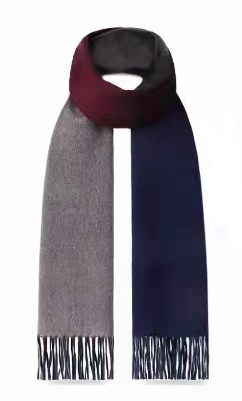 Pink Blue Grey Cashmere Scarf