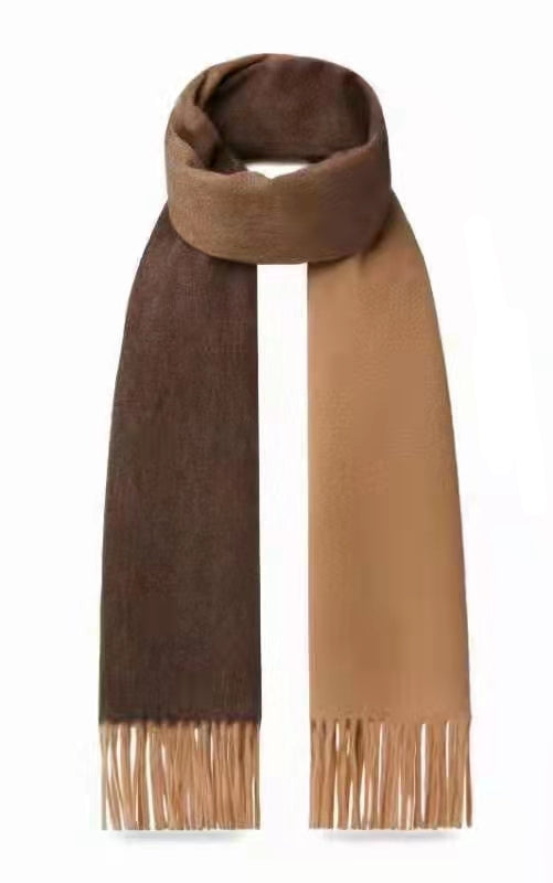 Pink Blue Grey Cashmere Scarf