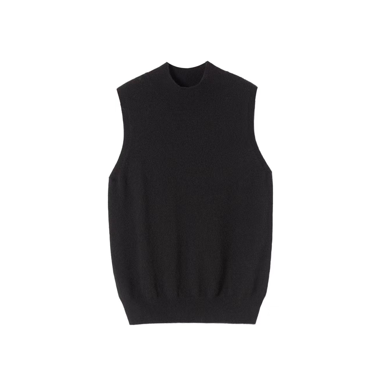KNITTED TURTLE NECK VEST