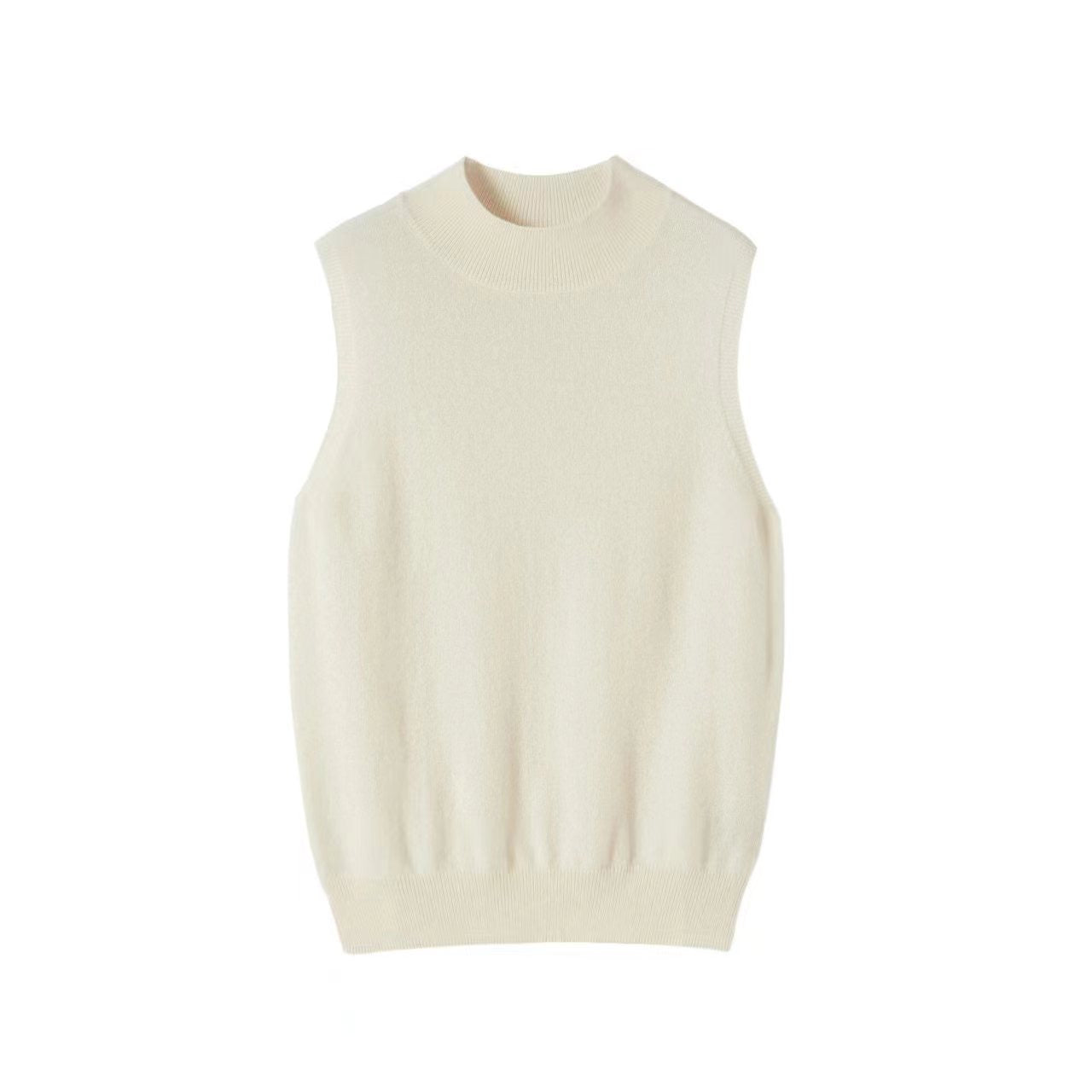 KNITTED TURTLE NECK VEST