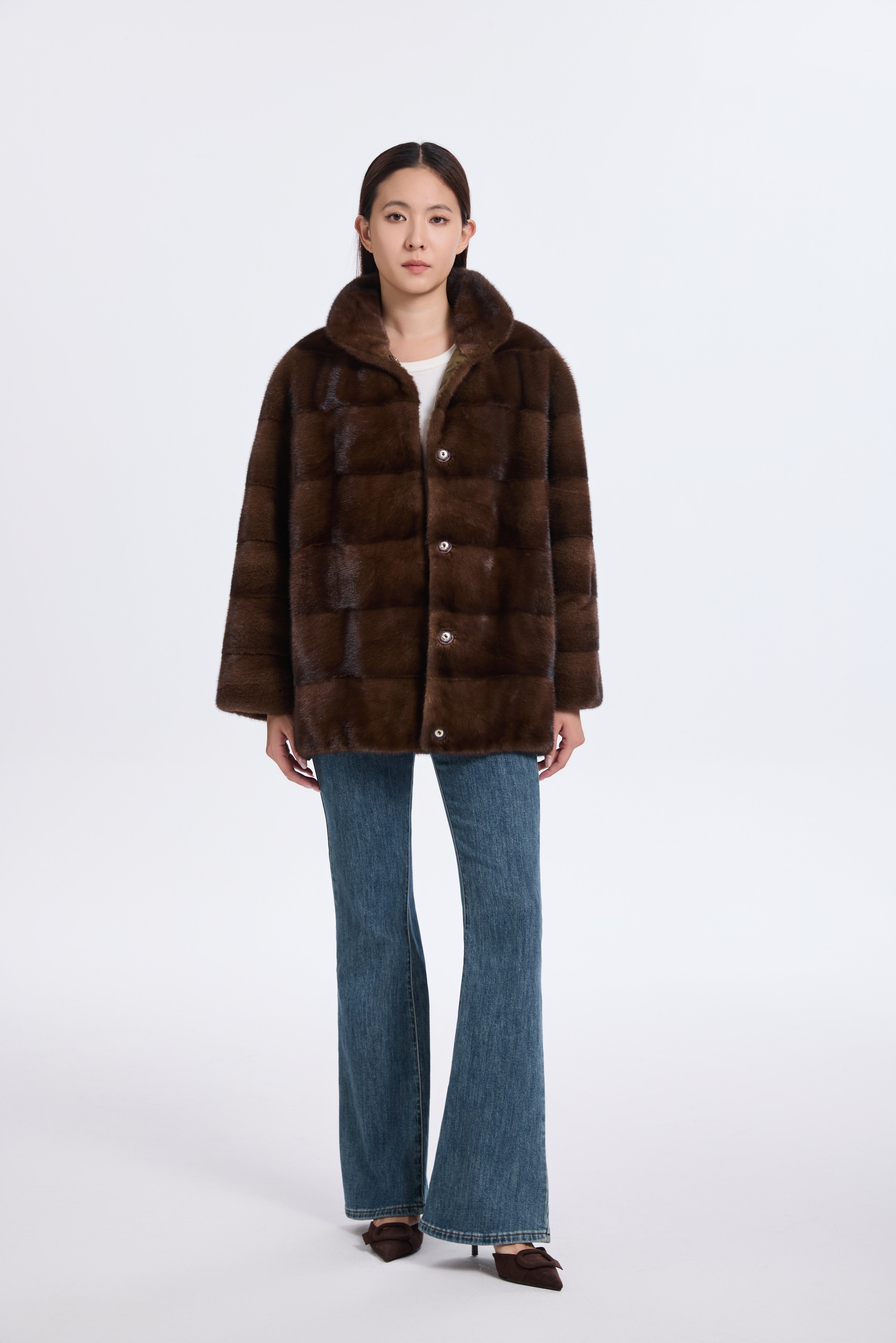BROWN LH MINK JACKET, REV.