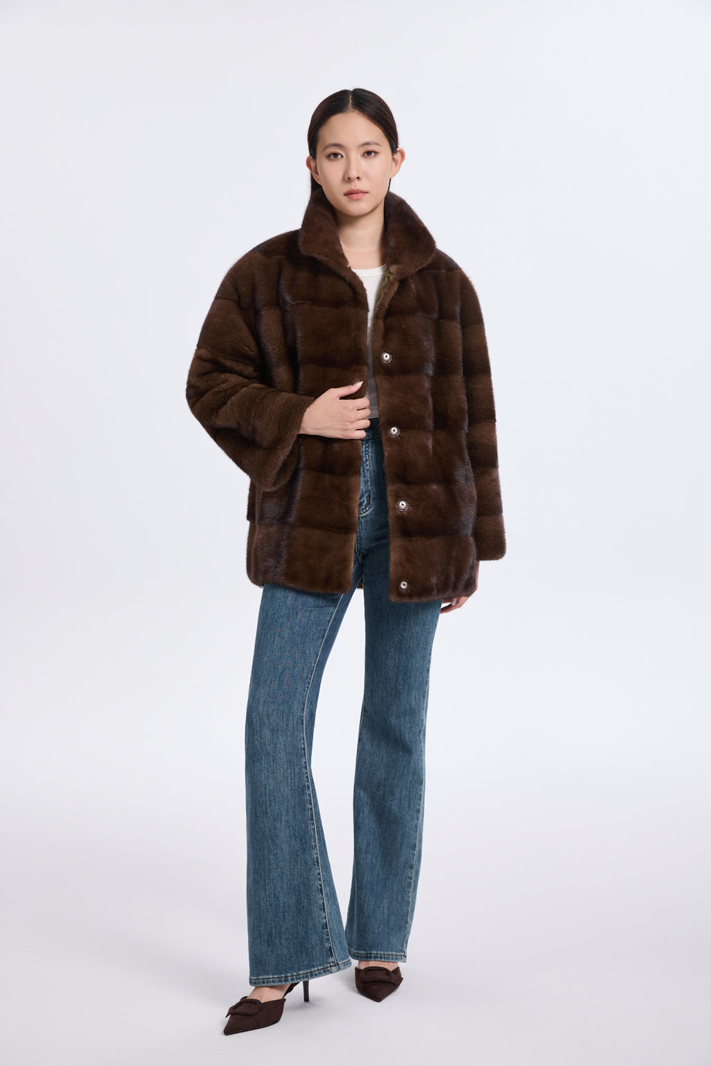 BROWN LH MINK JACKET, REV.
