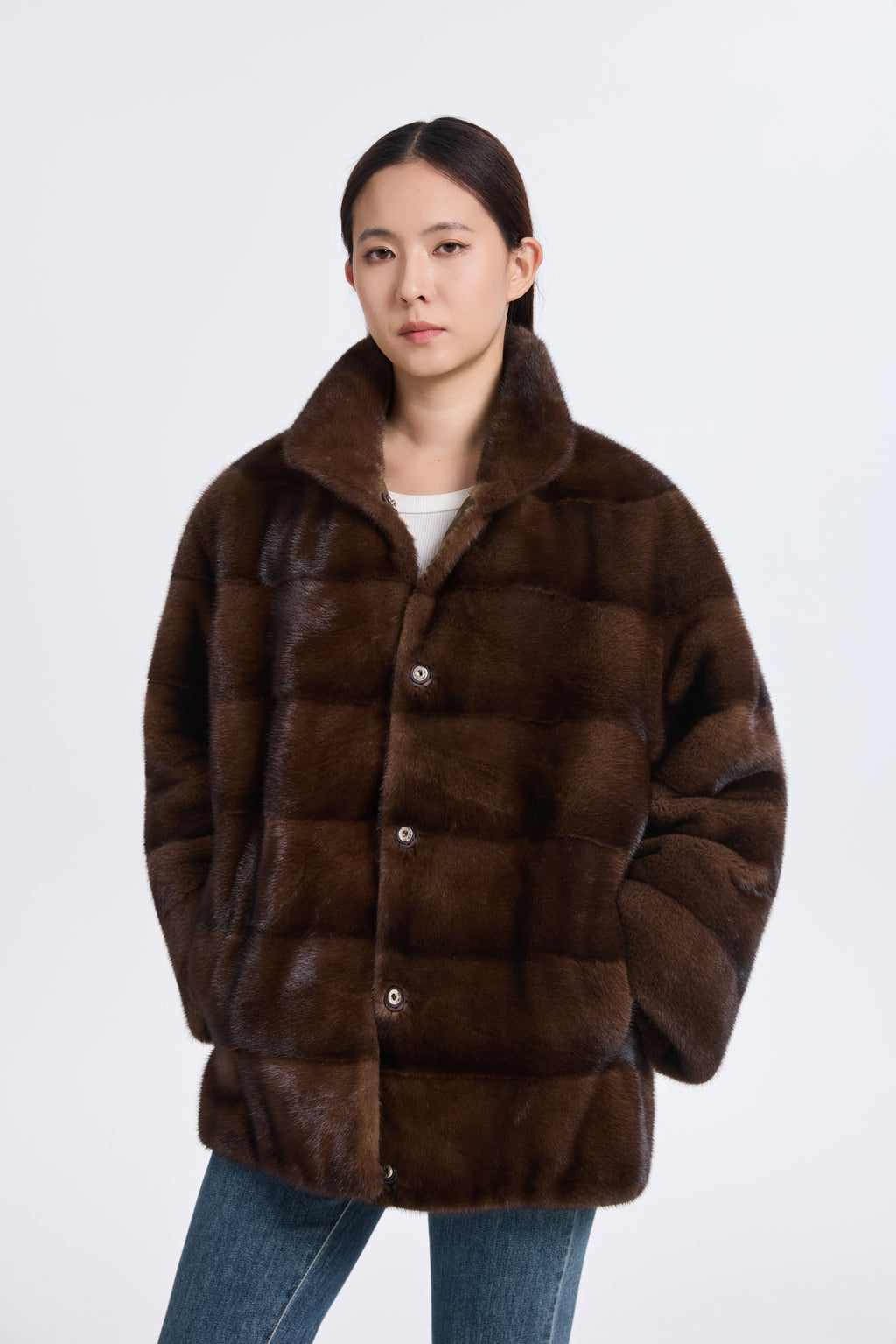BROWN LH MINK JACKET, REV.