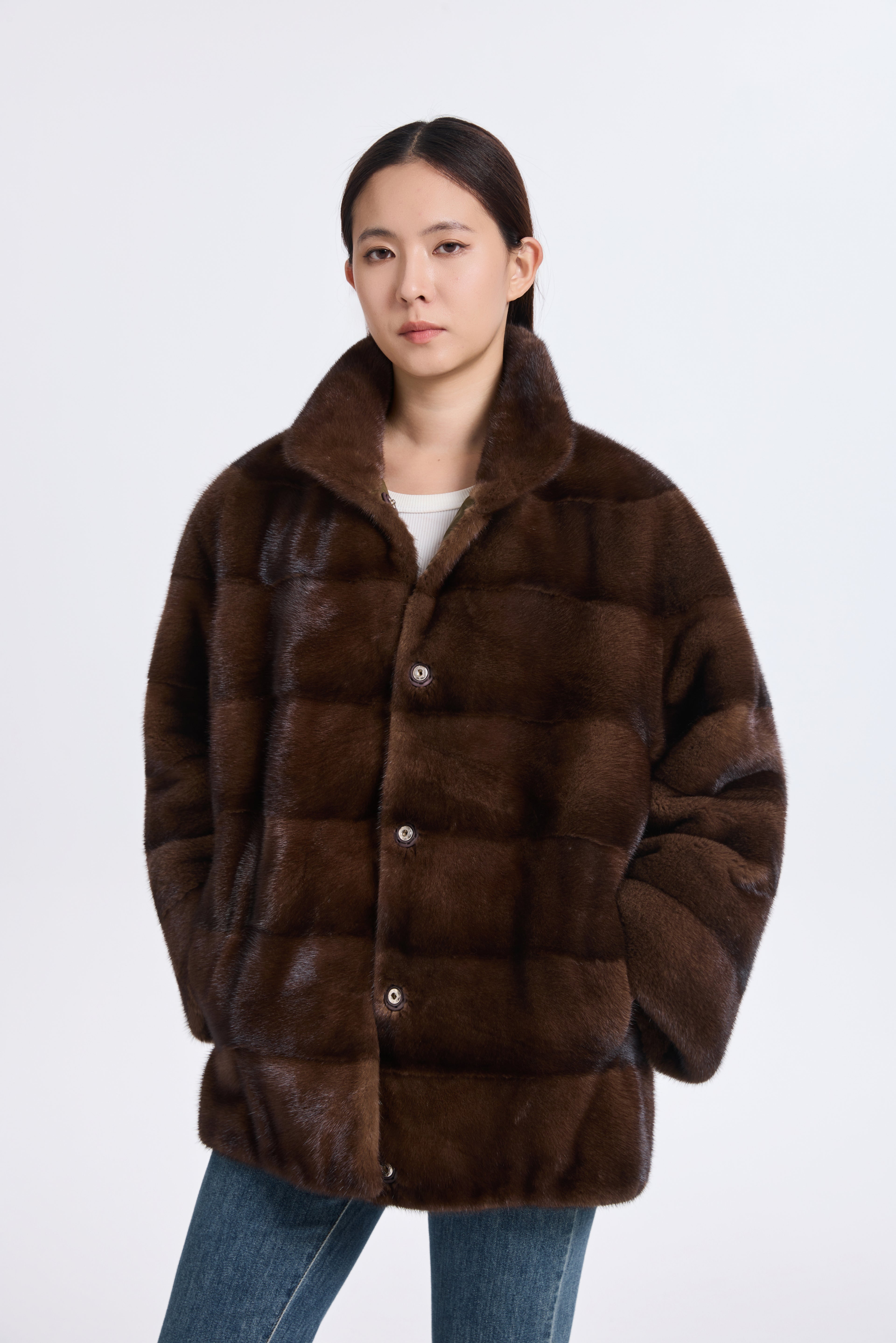 BROWN LH MINK JACKET, REV.