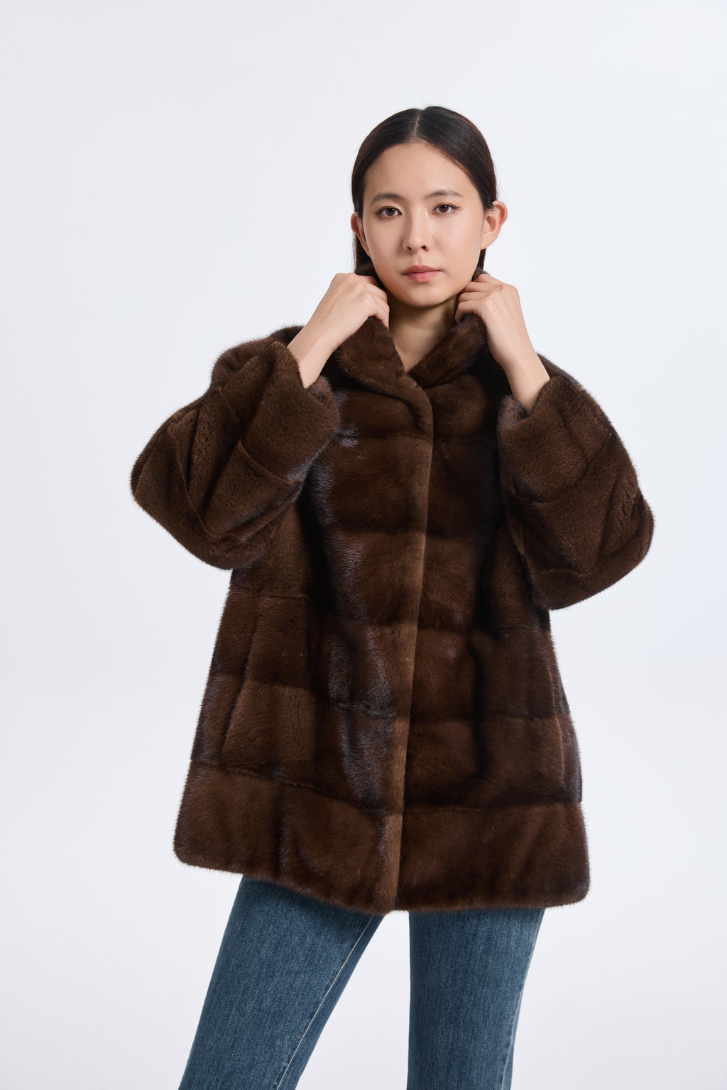 BROWN LH MINK JACKET, REV.