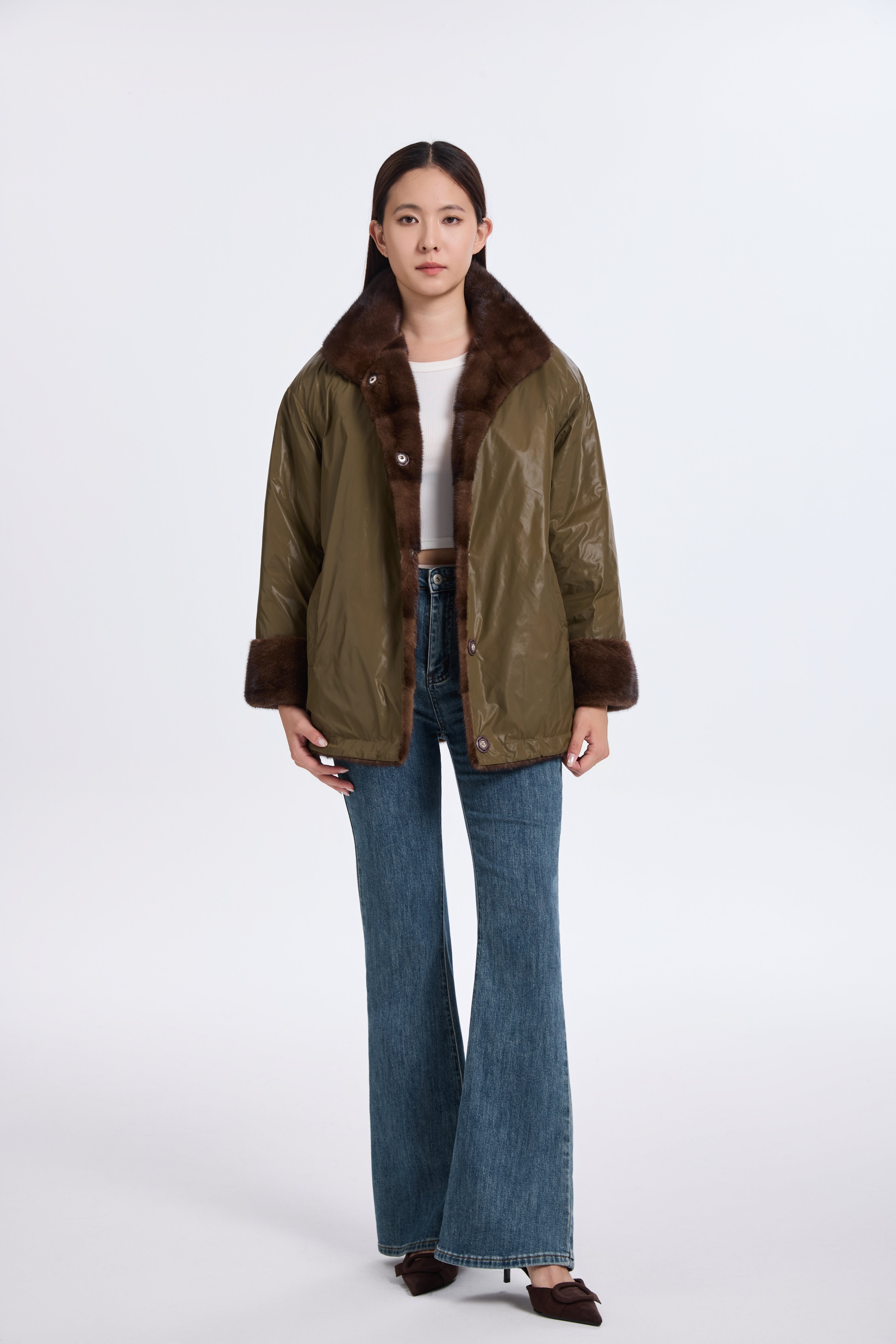 BROWN LH MINK JACKET, REV.