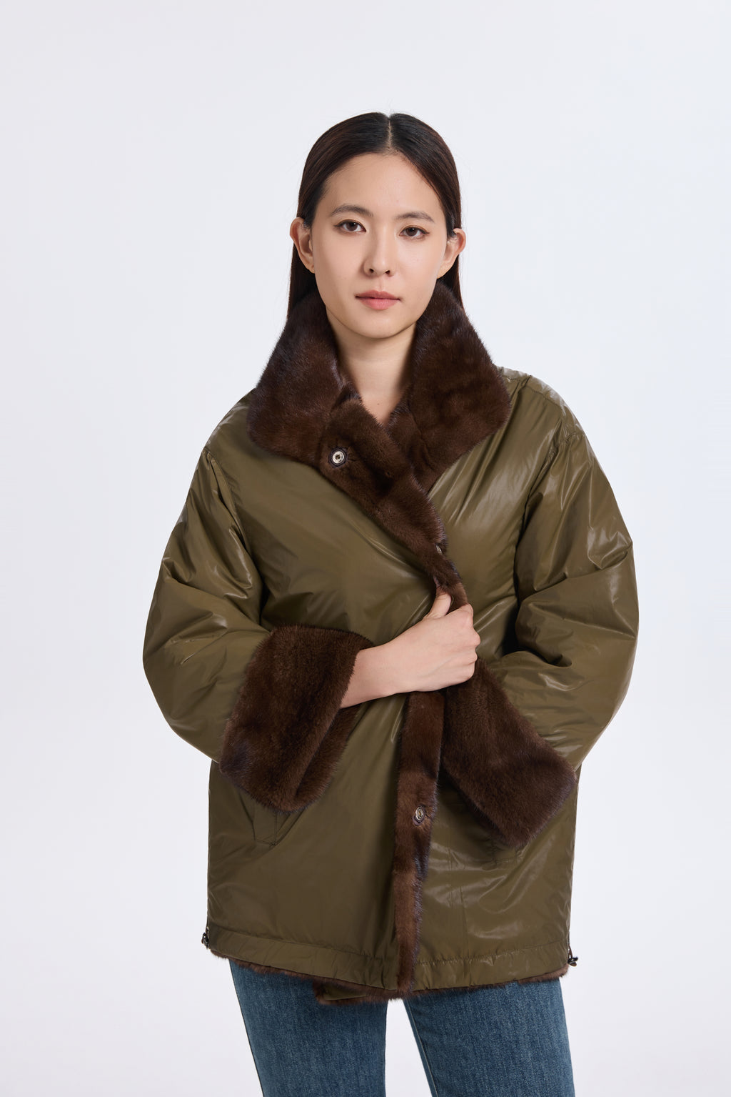 BROWN LH MINK JACKET, REV.