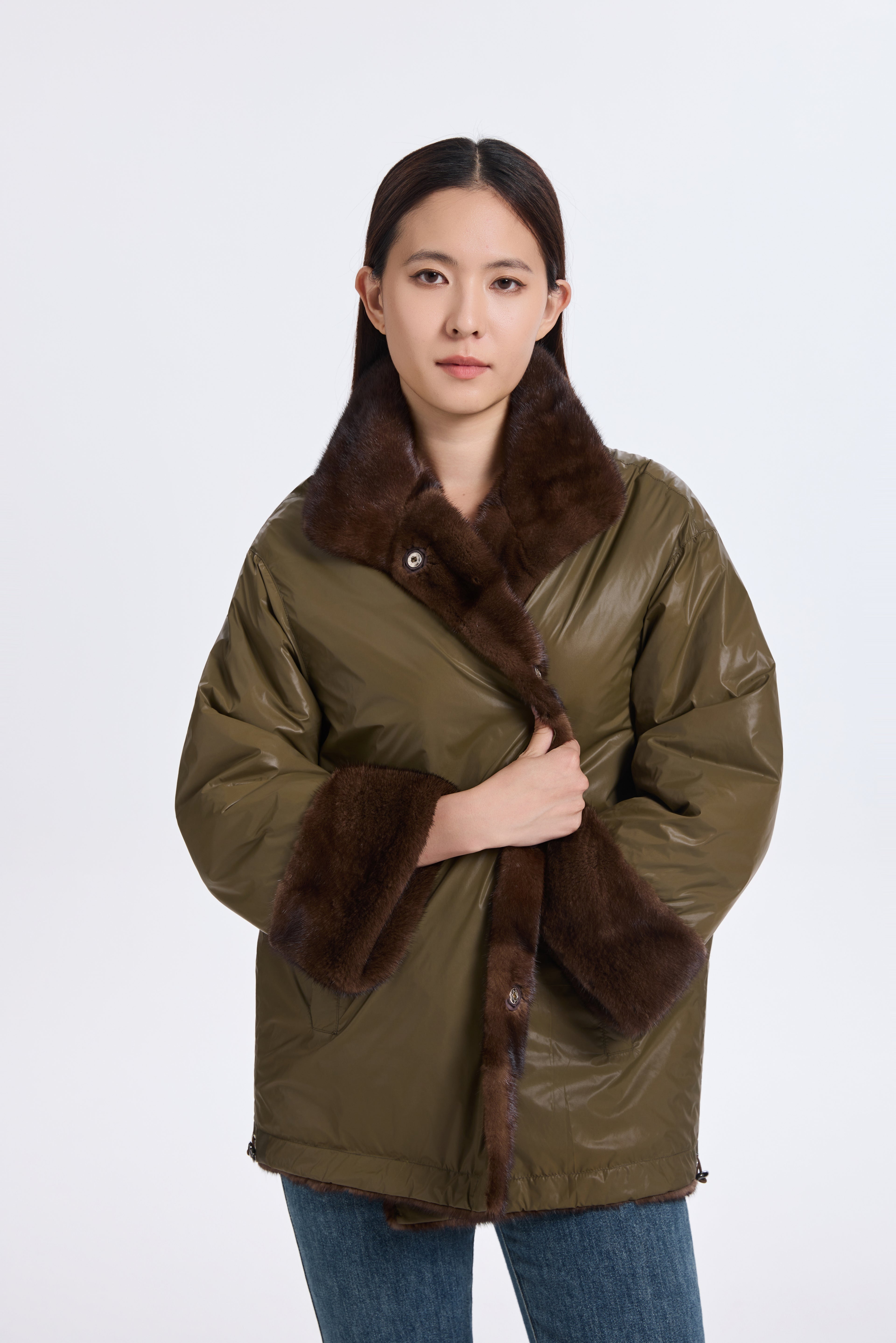 BROWN LH MINK JACKET, REV.