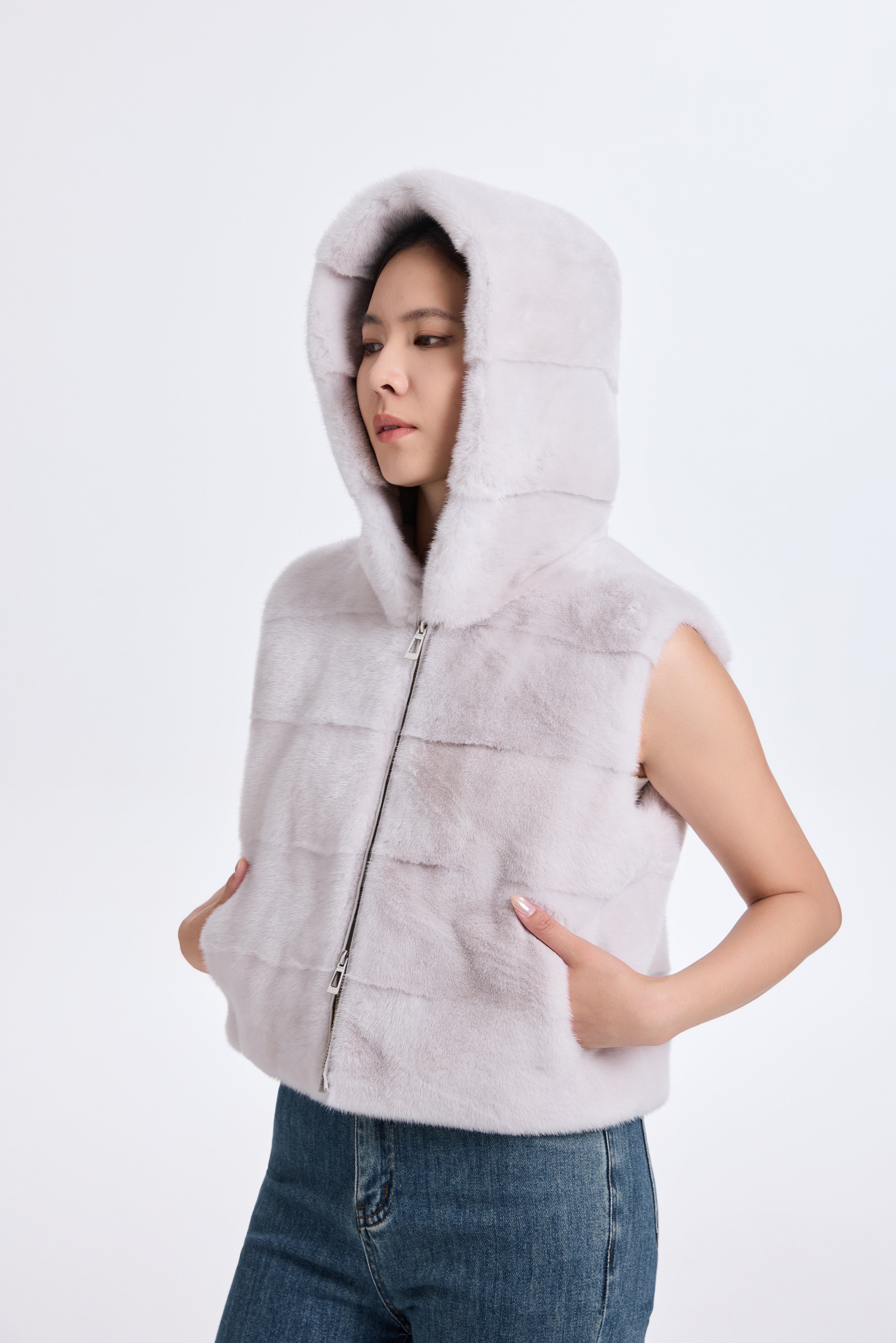 VIOLET LH MINK WITH HOOD