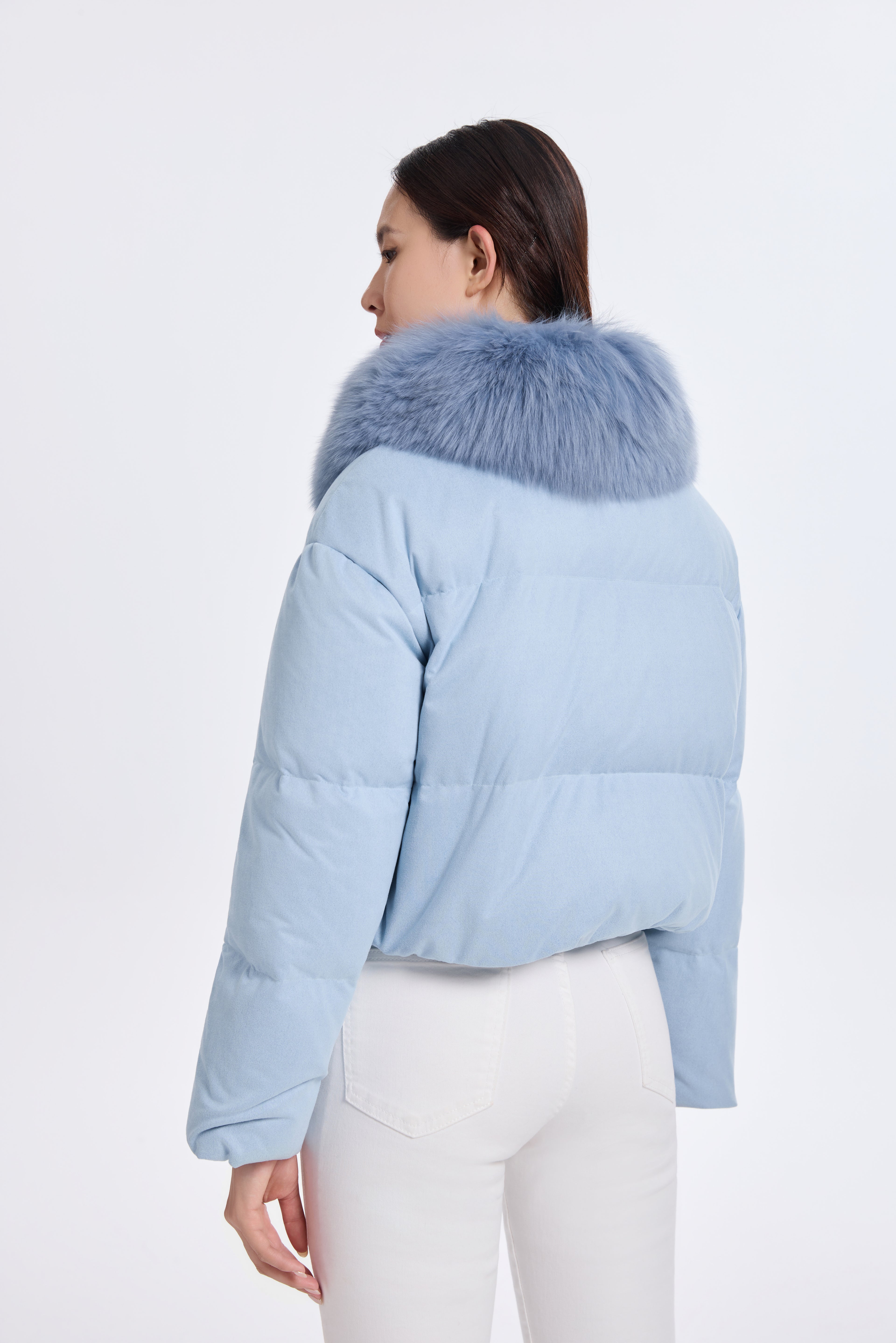 BABYBLUE DOWN JACKET WITH DTM FOZ COLLLAR