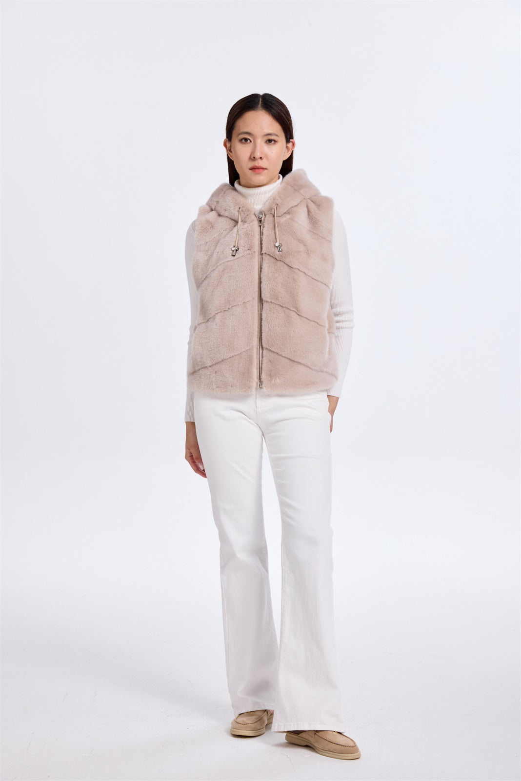 DYED BEIGE LH MINK VEST