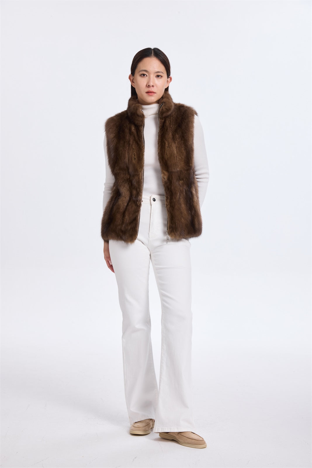 SABLE VERTICALLY KNIT VEST