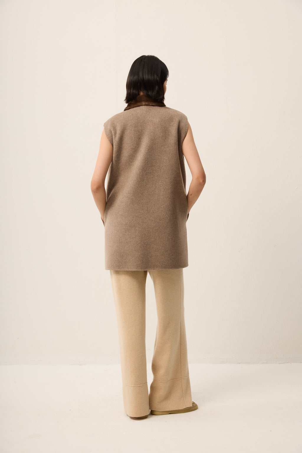 BROWN MINK WITH CASHMERE VEST, REVERSIBLE