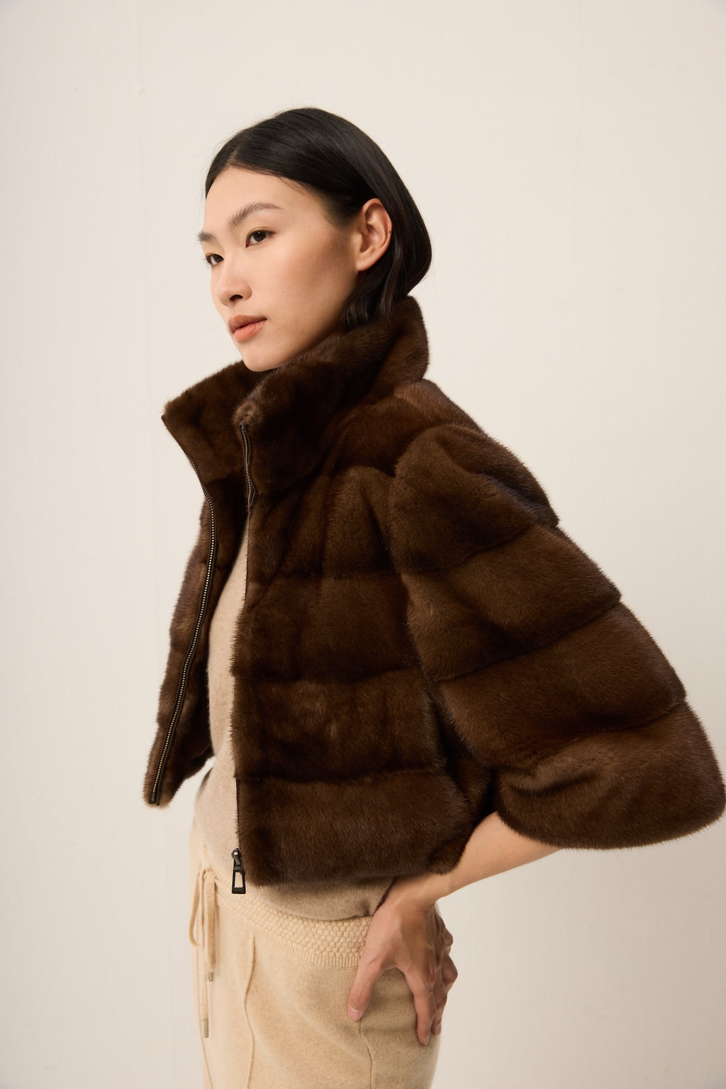 BROWN MINK JACKET