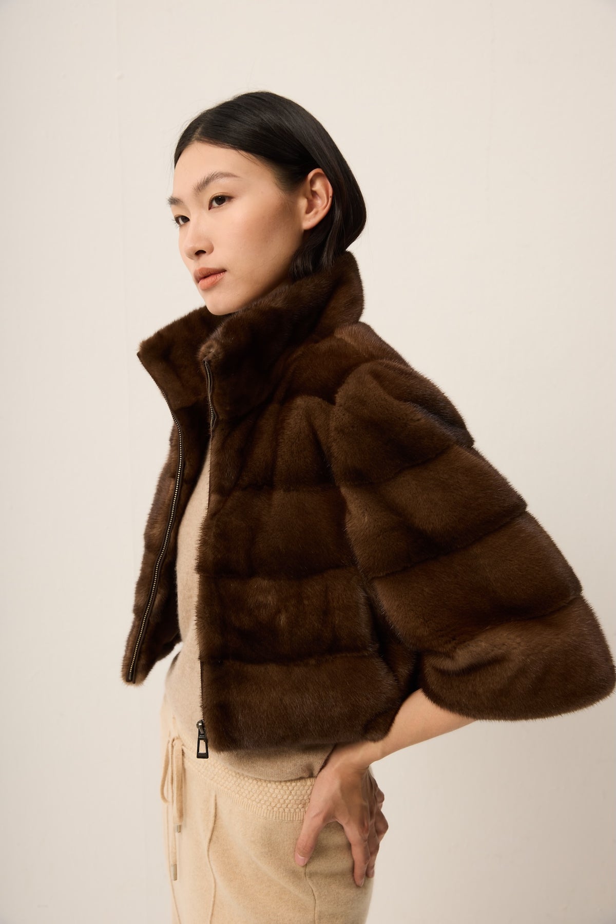 BROWN MINK JACKET