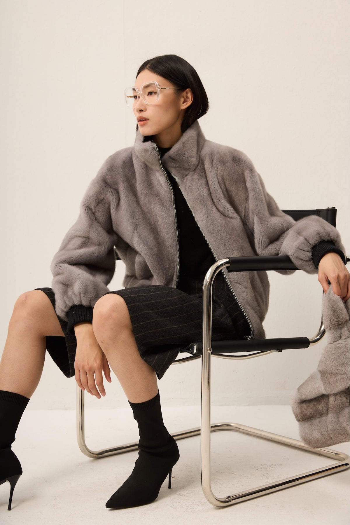 REVERSIBLE SAPPHIRE MINK JACKET