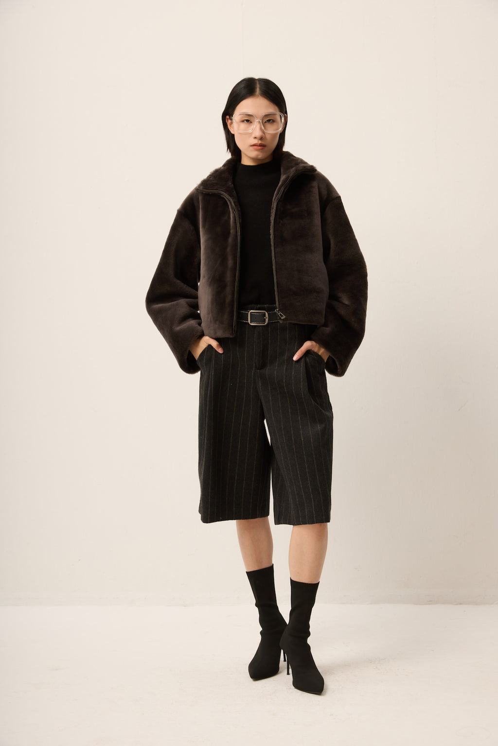 GREY TOSCANA LAMB JACKET