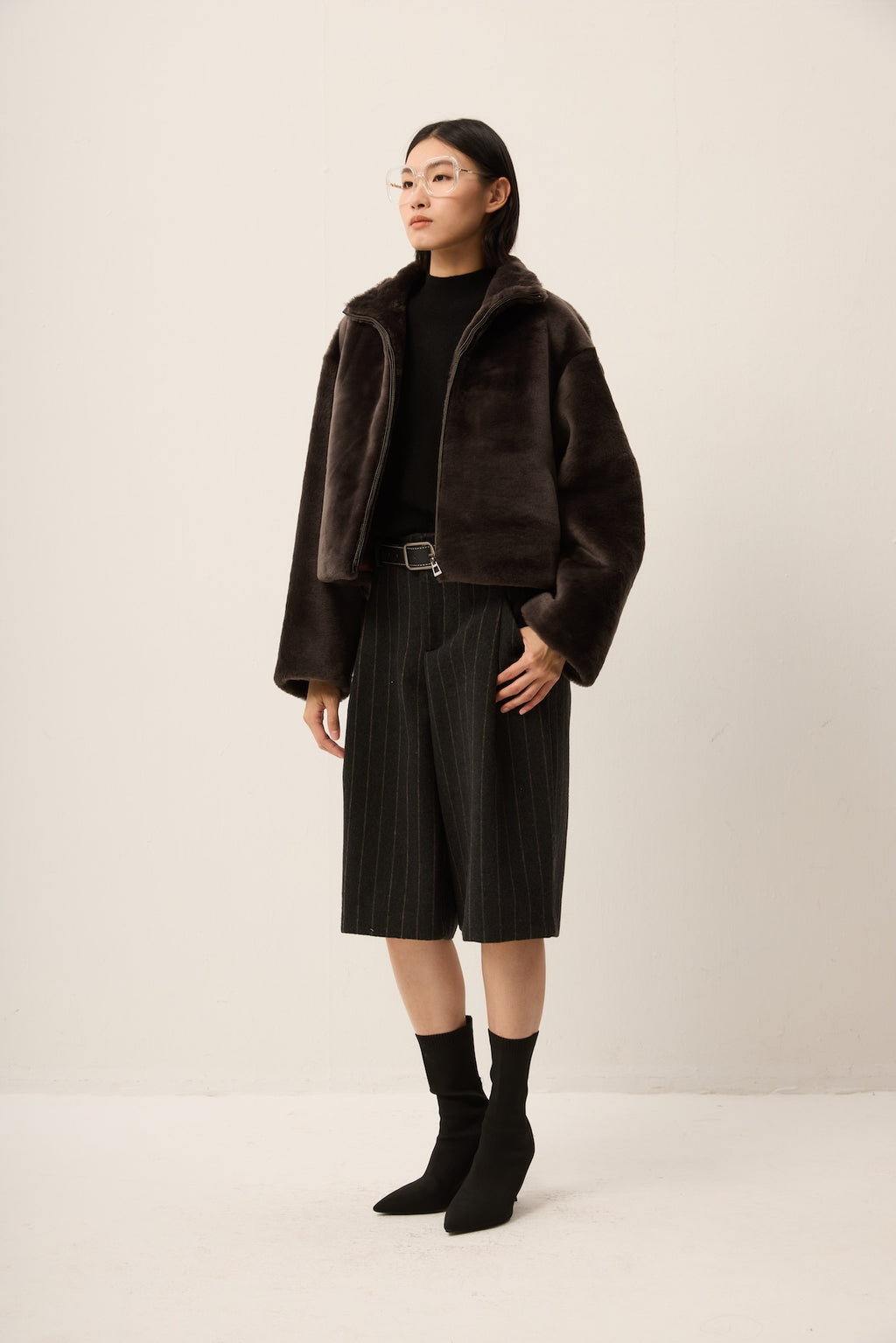 GREY TOSCANA LAMB JACKET