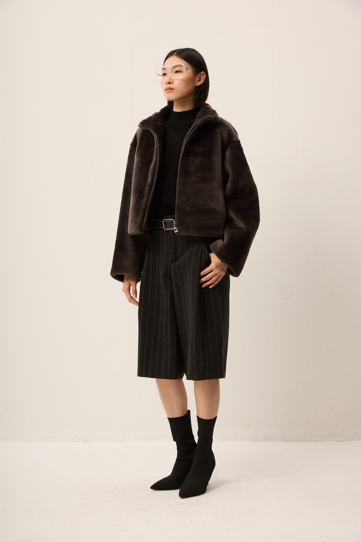 GREY TOSCANA LAMB JACKET