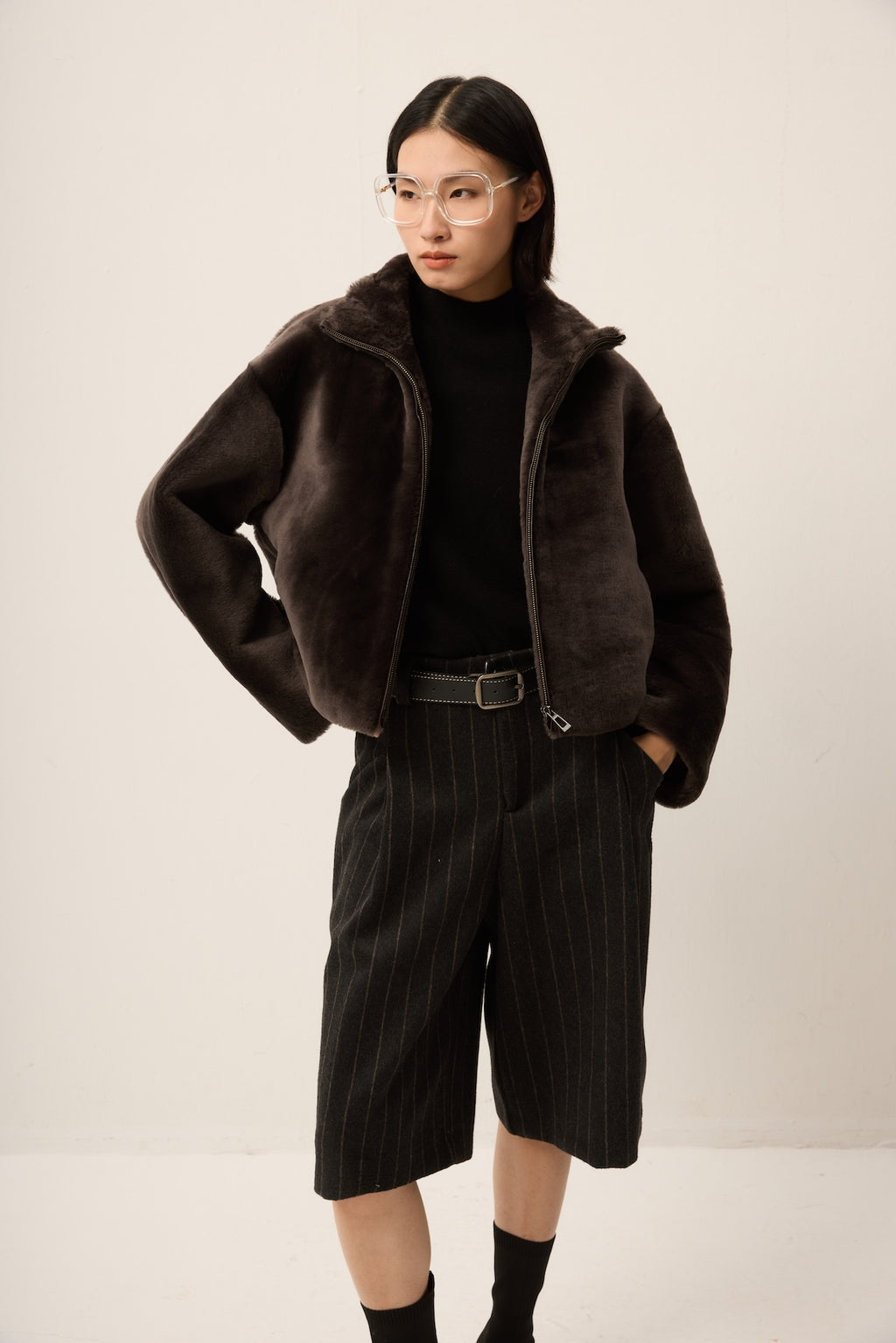 GREY TOSCANA LAMB JACKET