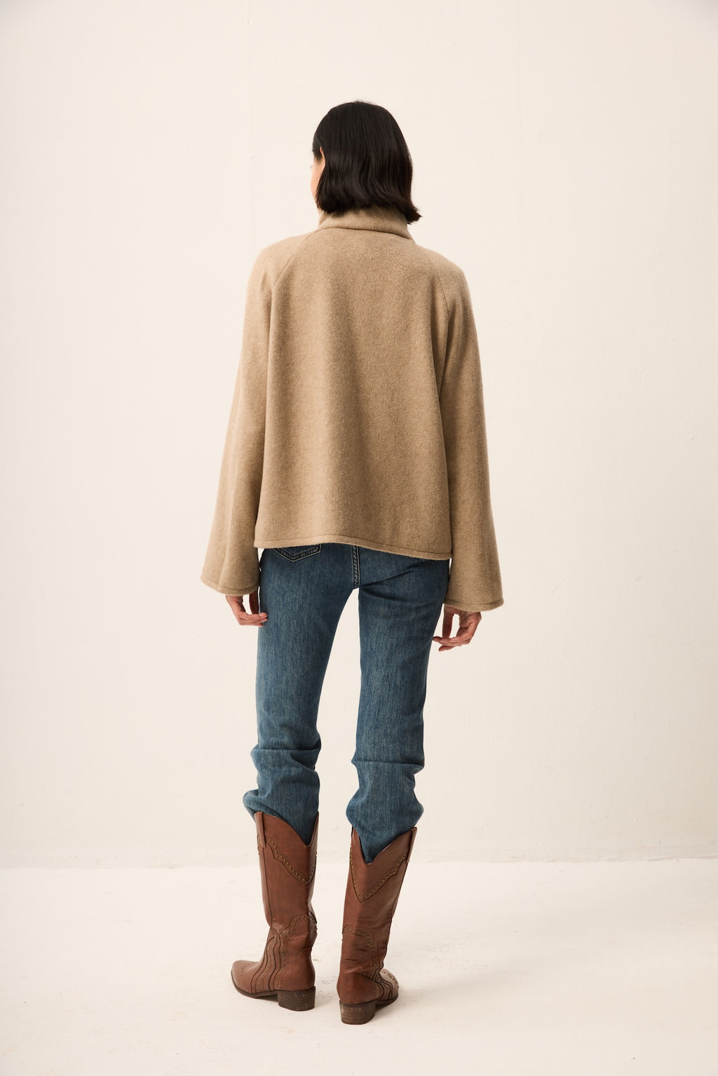 DARK BROWN MINK CASHMERE JACKET
