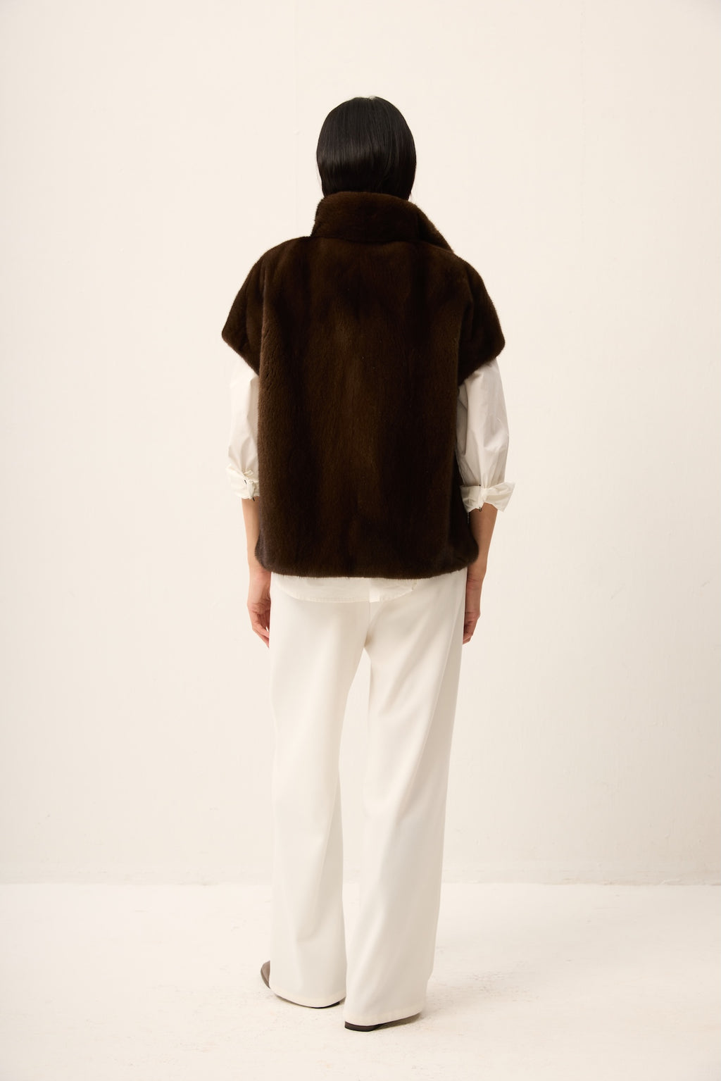 BROWN MINK VEST