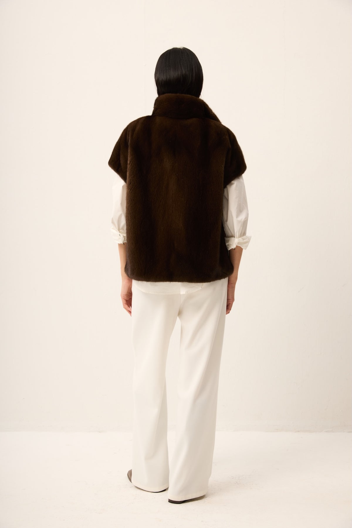 BROWN MINK VEST