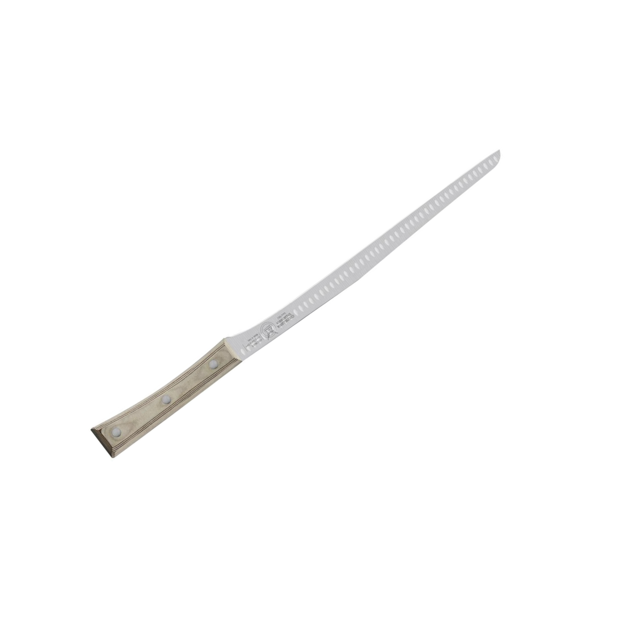 VALGOBBIA NARROW FLEX SALMON KNIFE CM 28 - PAPERSTONE® LINE - HAND FINISHED, WATERPROOF, HIGH RESISTANCE TO HEAT (UP TO 180°C)