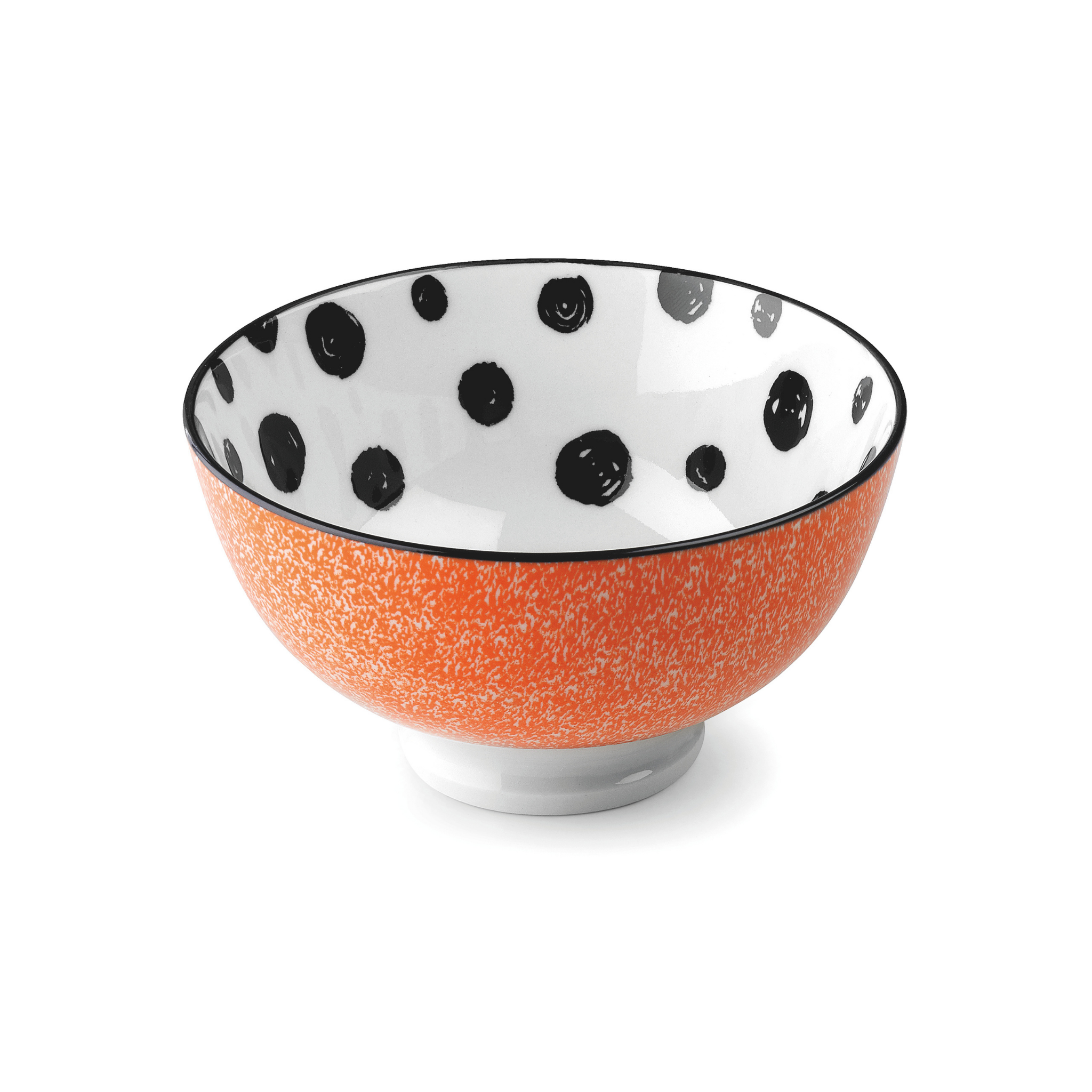 ZAFFERANO PORCELAIN SMALL RICE BOWL CM 11 POIS PRINT - SALMON