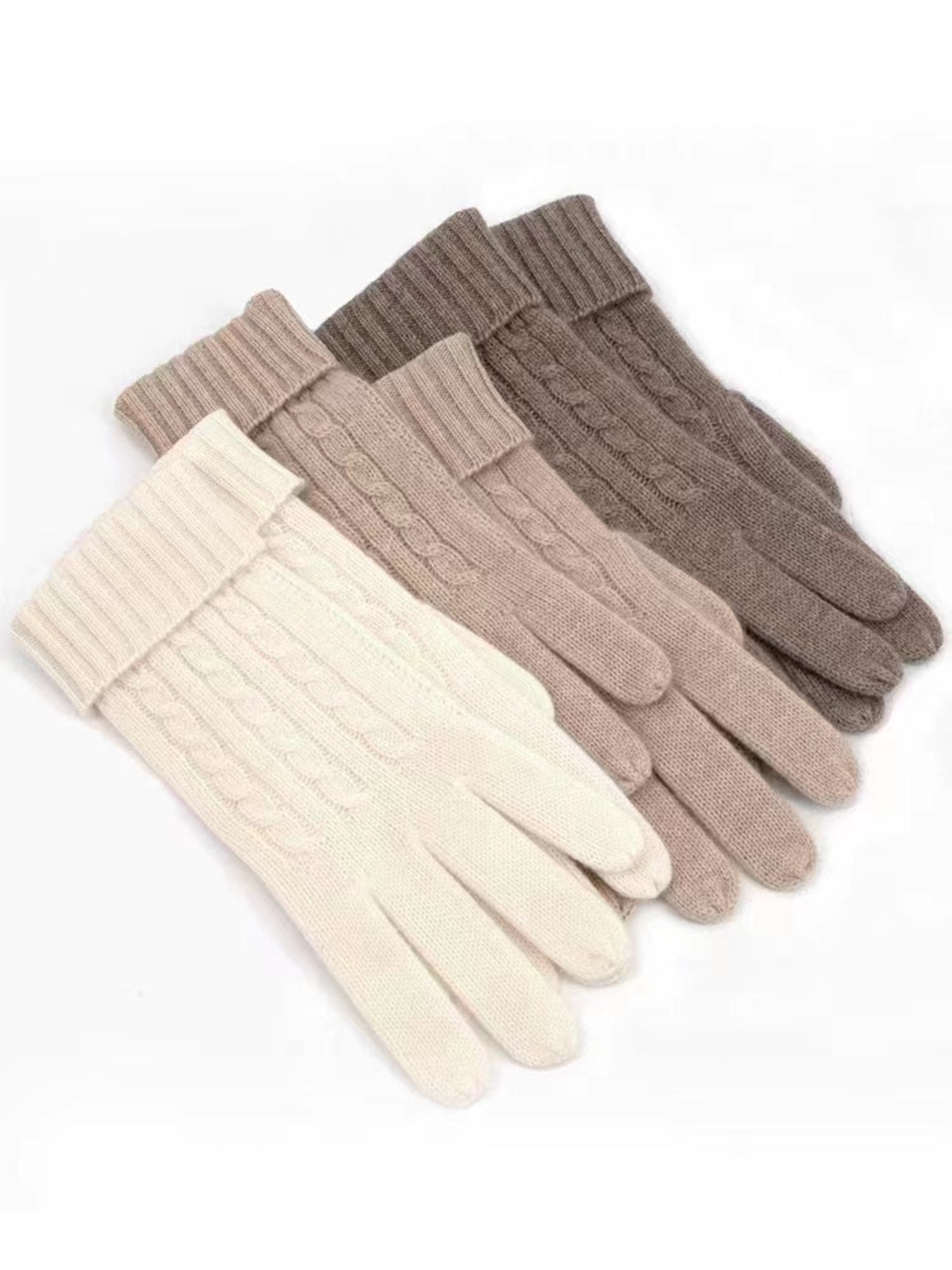 Cable Knit Cashmere Gloves