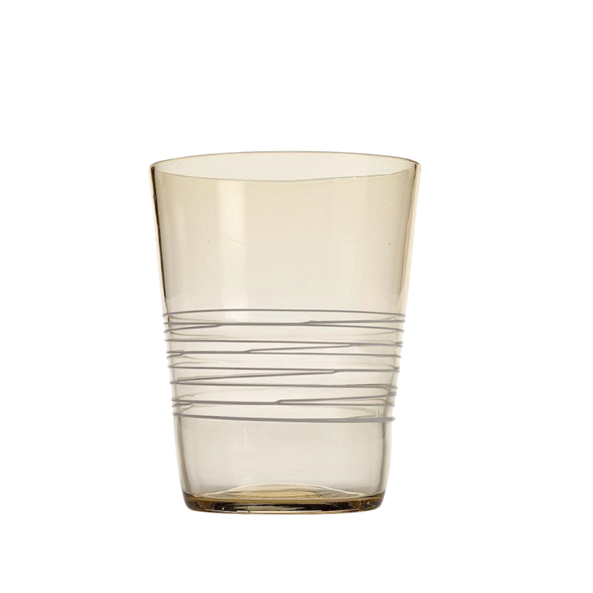 ZAFFERANO FILANTE WATER TUMBLER AMBER COLOR (Mass color - Handmade)