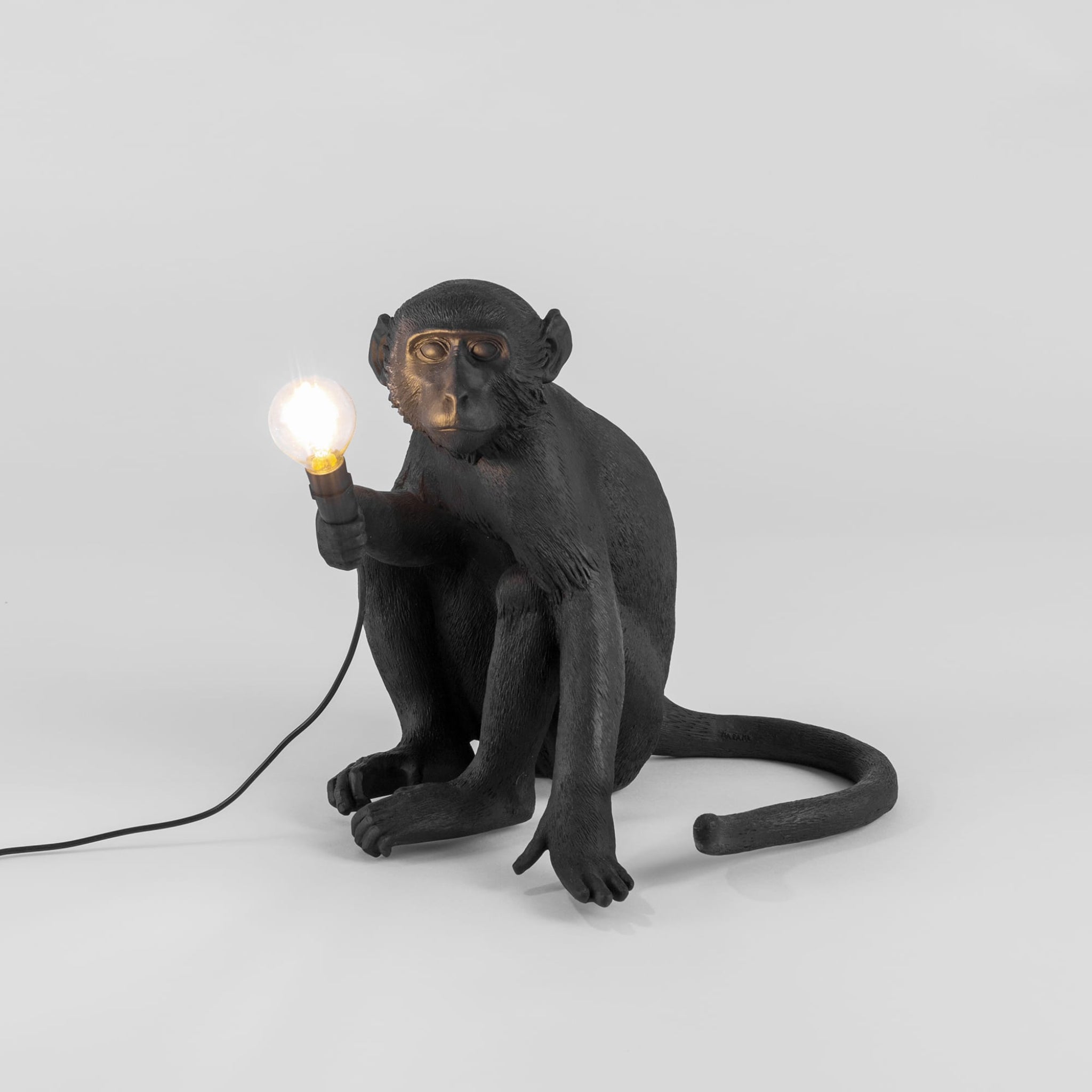 "MONKEY LAMP-OUTDOOR" RESIN LAMP Cm.34x30 h.32 - SITTING - BLACK