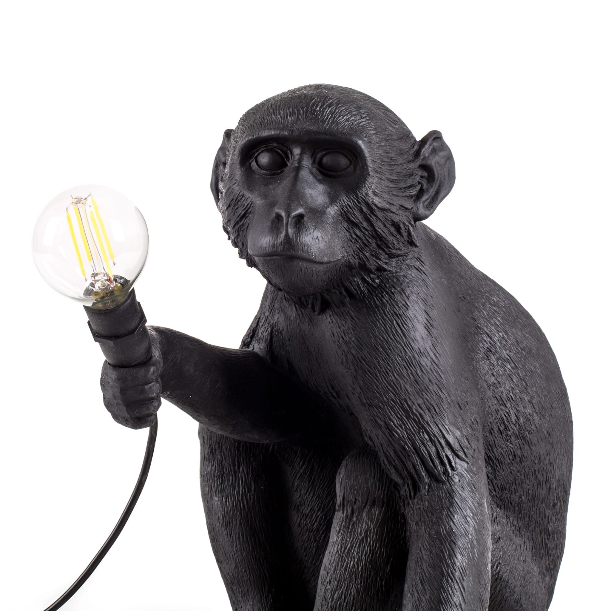 "MONKEY LAMP-OUTDOOR" RESIN LAMP Cm.34x30 h.32 - SITTING - BLACK