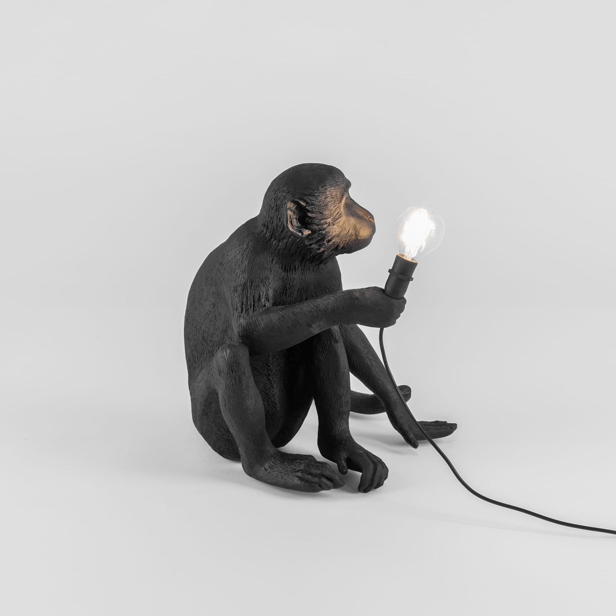 "MONKEY LAMP-OUTDOOR" RESIN LAMP Cm.34x30 h.32 - SITTING - BLACK