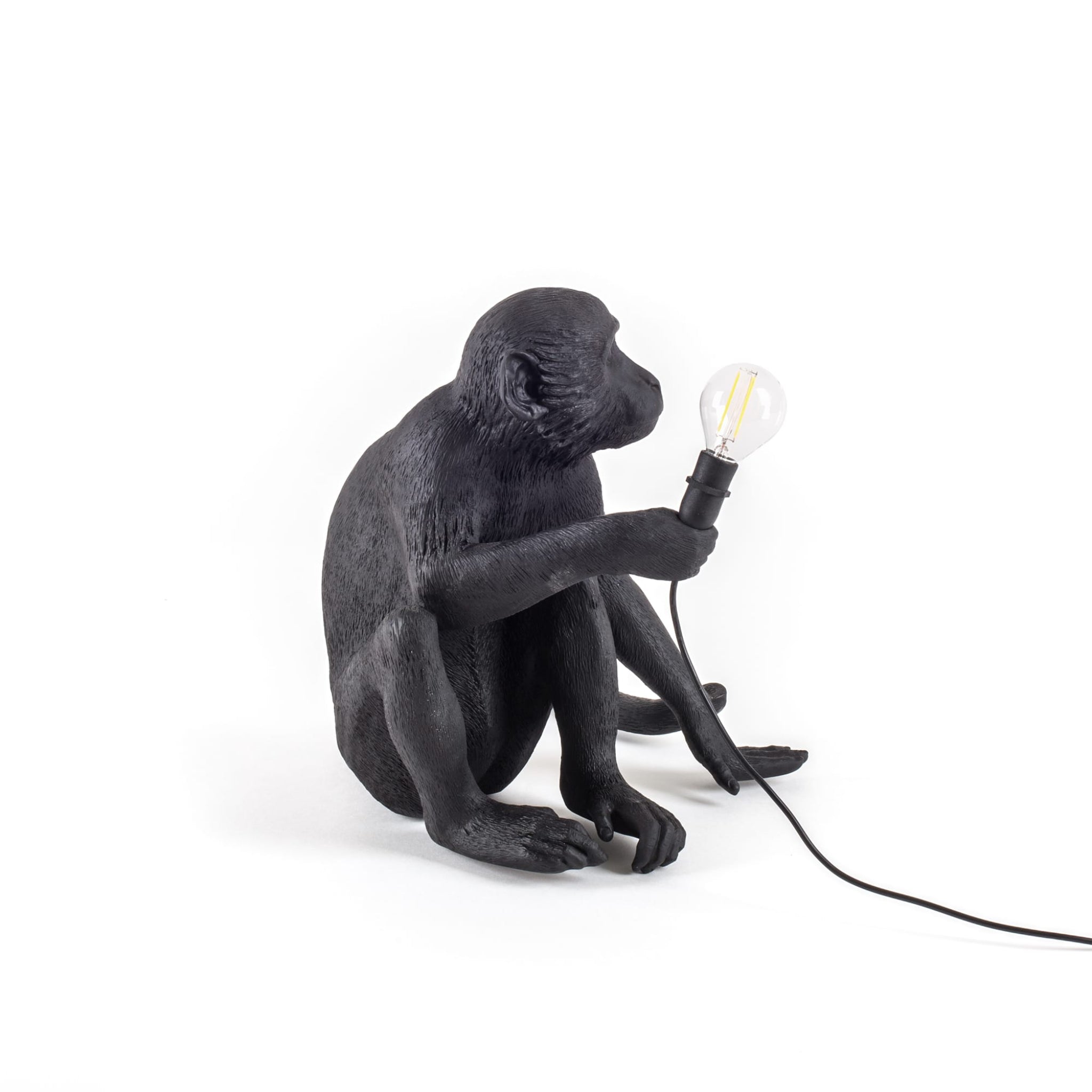 "MONKEY LAMP-OUTDOOR" RESIN LAMP Cm.34x30 h.32 - SITTING - BLACK