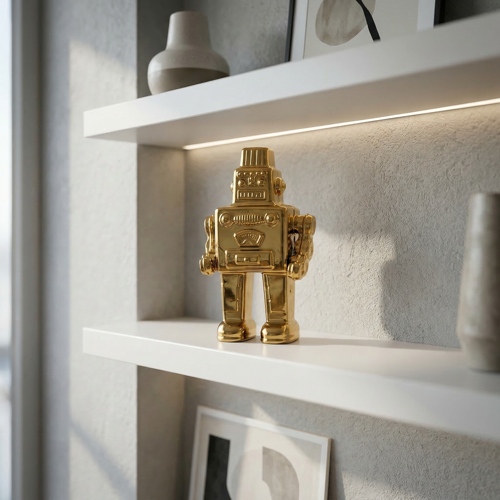 "LIMITED GOLD EDITION" PORCELAIN MY ROBOT Cm.17,4x 12,4x30