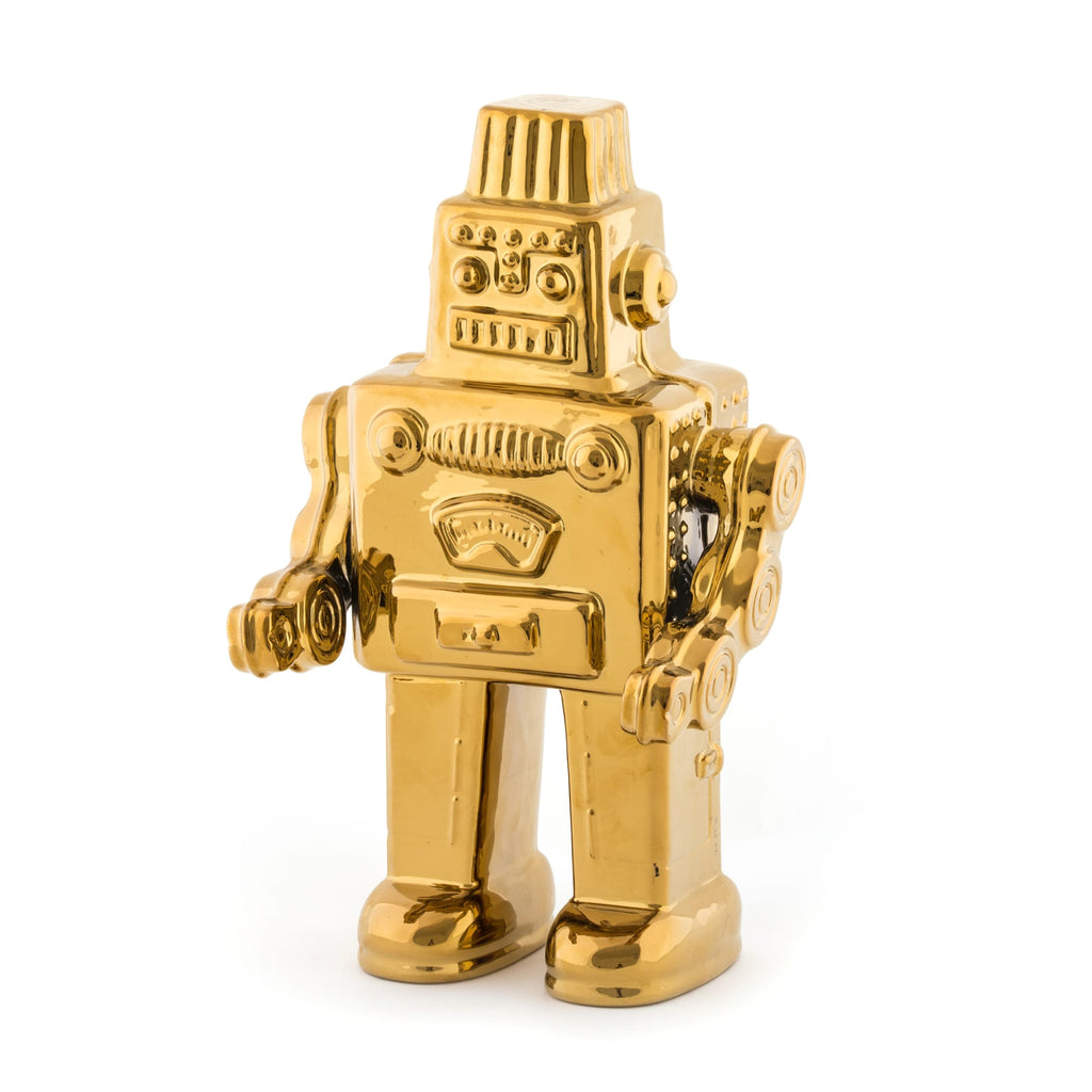 "LIMITED GOLD EDITION" PORCELAIN MY ROBOT Cm.17,4x 12,4x30