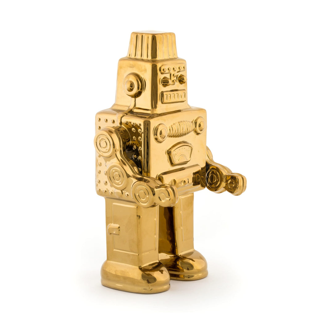 "LIMITED GOLD EDITION" PORCELAIN MY ROBOT Cm.17,4x 12,4x30