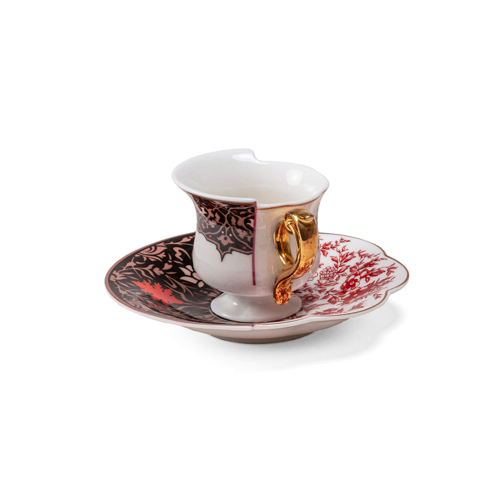 COFFEE CUP WITH SAUCER IN PORCELAIN "HYBRID-SAGALA"