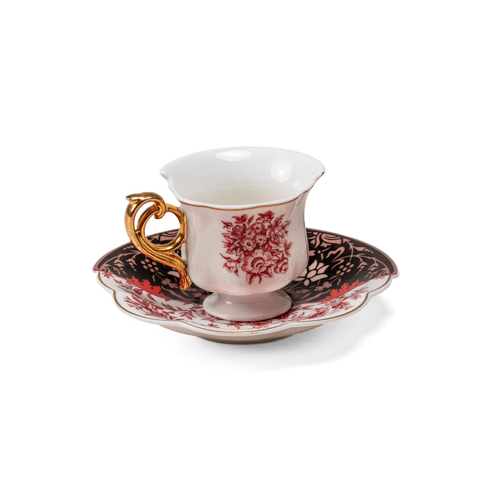 COFFEE CUP WITH SAUCER IN PORCELAIN "HYBRID-SAGALA"
