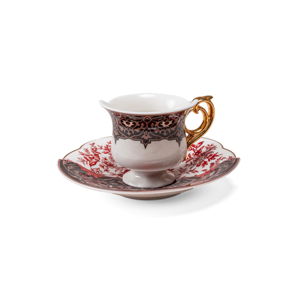 COFFEE CUP WITH SAUCER IN PORCELAIN "HYBRID-SAGALA"