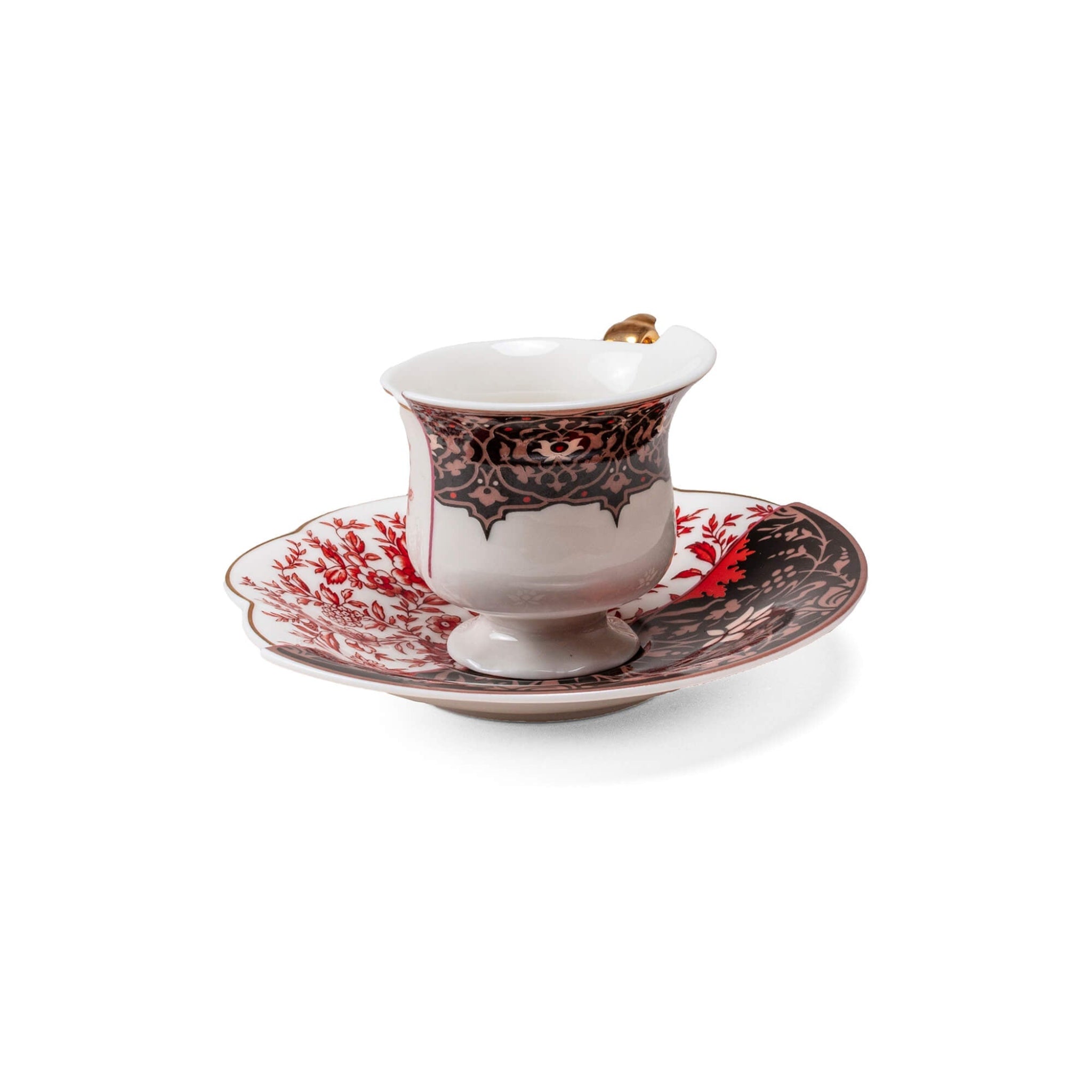 COFFEE CUP WITH SAUCER IN PORCELAIN "HYBRID-SAGALA"