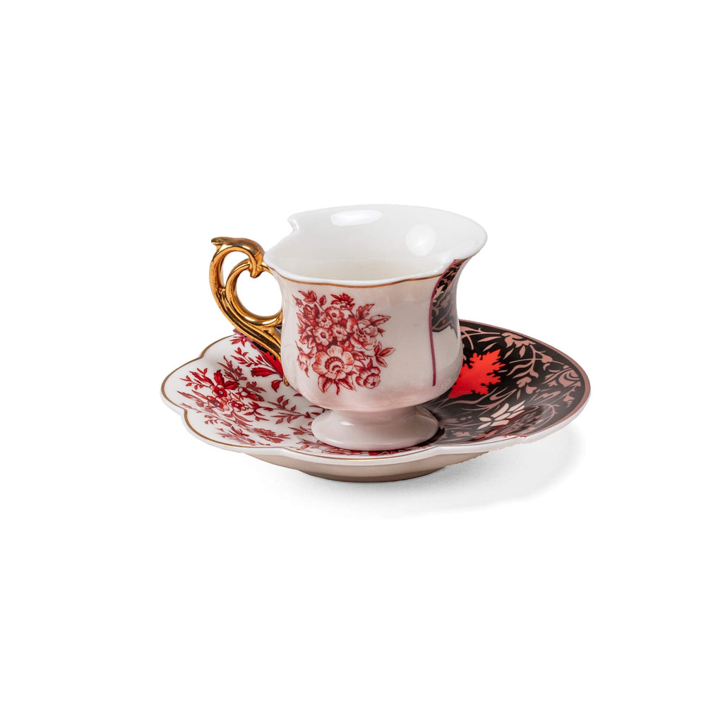 COFFEE CUP WITH SAUCER IN PORCELAIN "HYBRID-SAGALA"