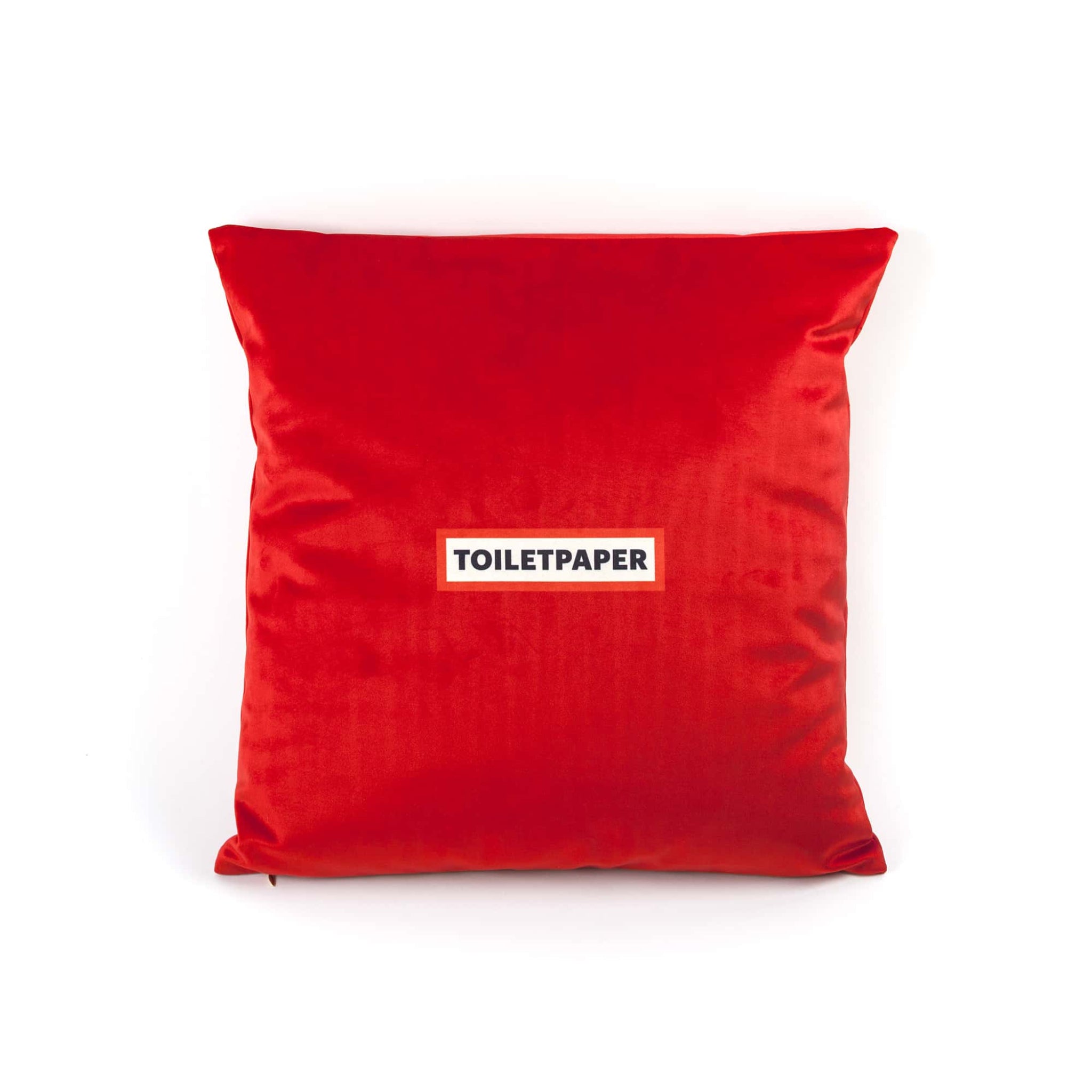 POLYESTER CUSHION WITH PLUME PADDING "TOILETPAPER" Cm.50x50 - REVOLVER