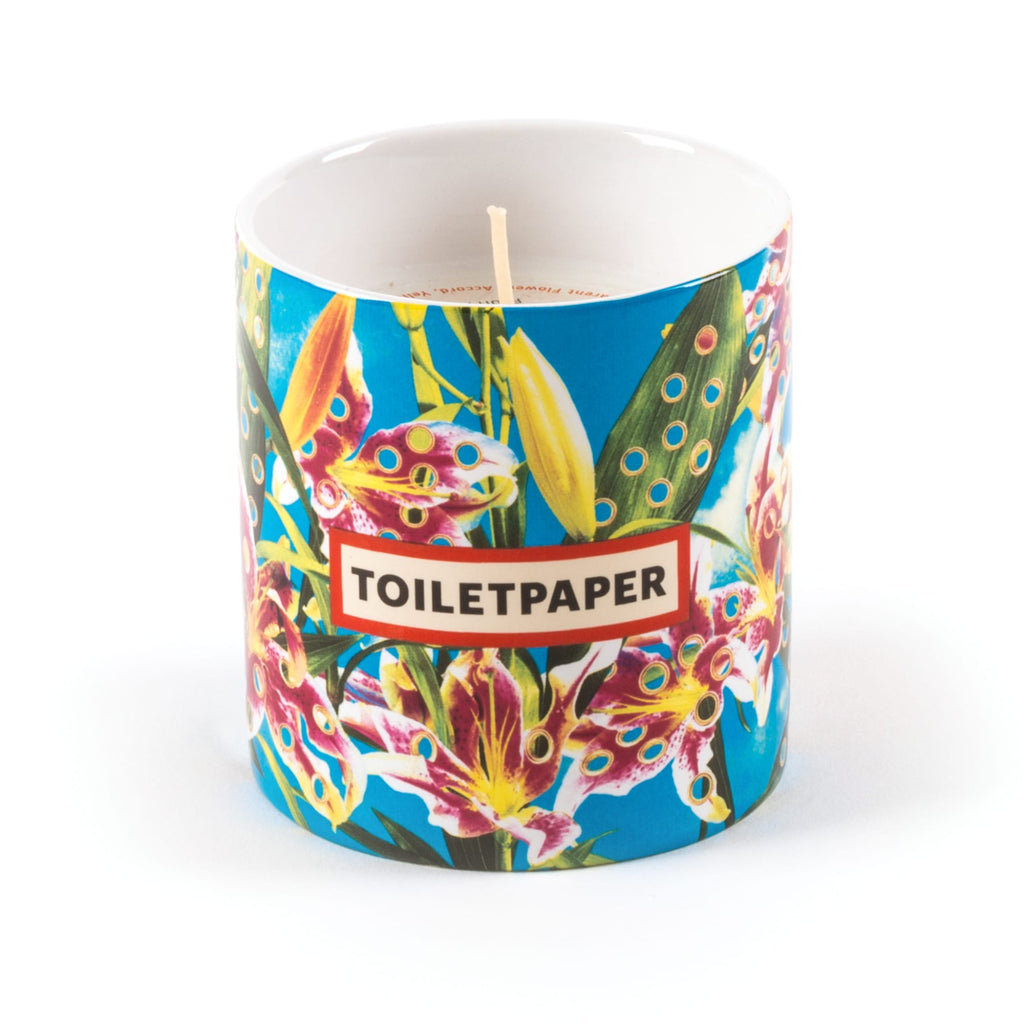 CANDLE IN JAR OF PORCELAIN "TP-FLOWERS" - ESSENCE SQUIRREL'S SINFONY