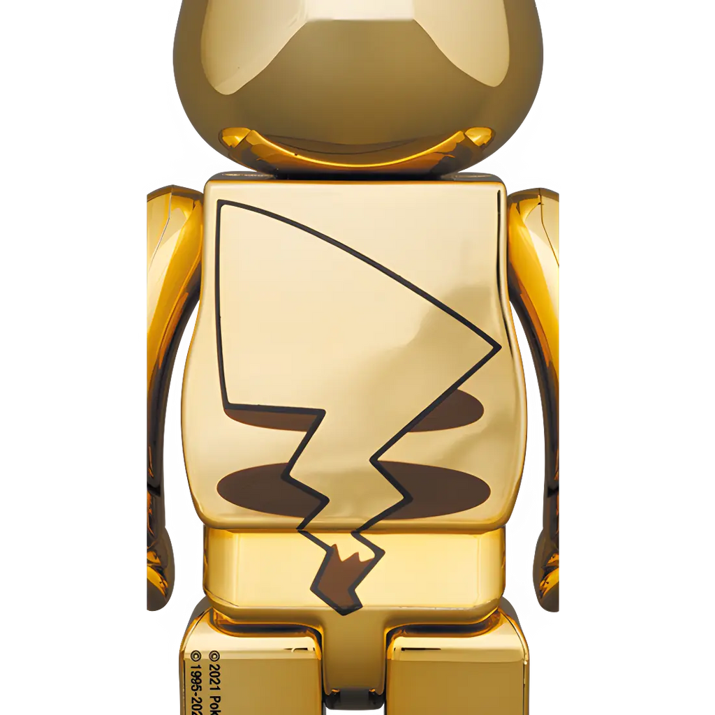PIKACHU BEARBRICK GOLD CHROME 400% + 100%