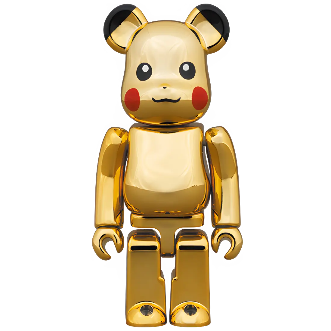 PIKACHU BEARBRICK GOLD CHROME 400% + 100%