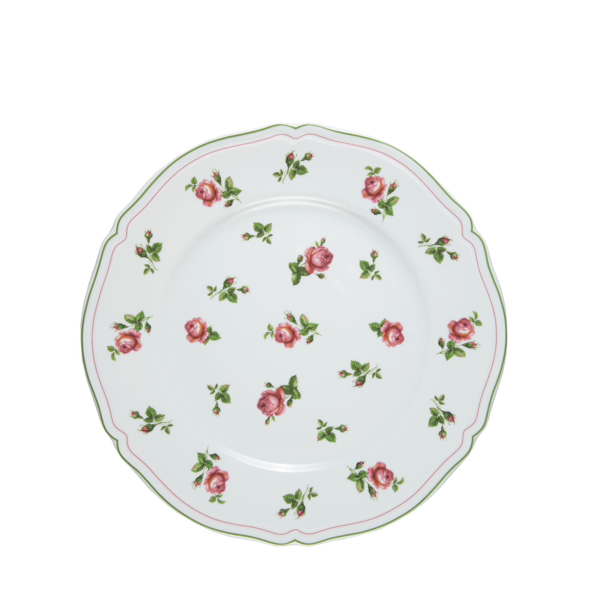 LE COQ PORCELAIN "NEOS ANTHIROS" COLLECTION CHARGER PLATE WITH ROSES DECORATION