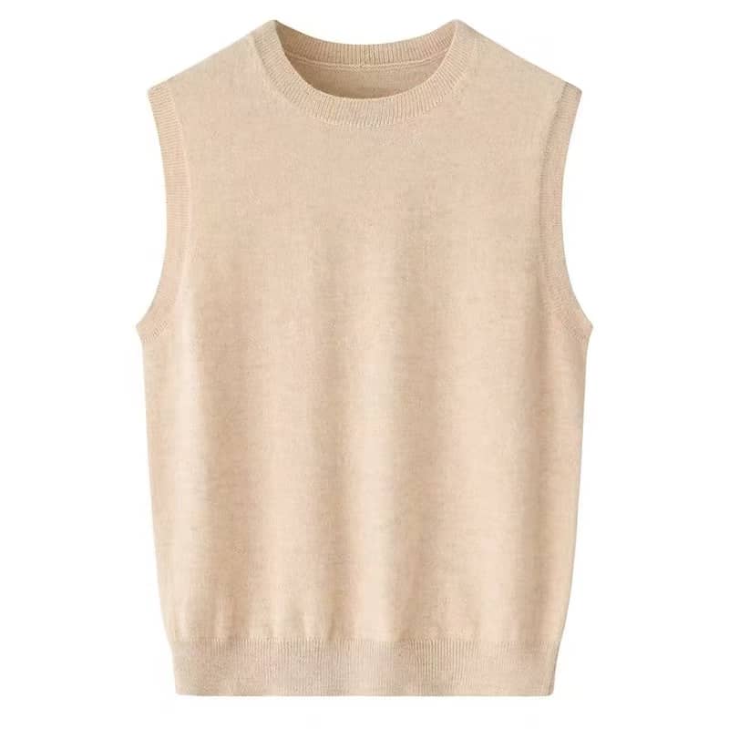 KNITTED LOW NECK VEST