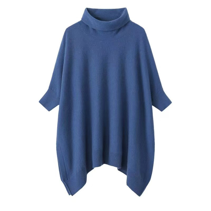 Asymmetric Turtleneck Sweater